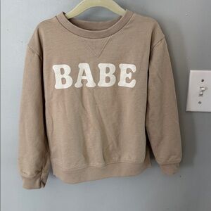 LC Lauren Conrad Tan 'Babe' Sweatshirt